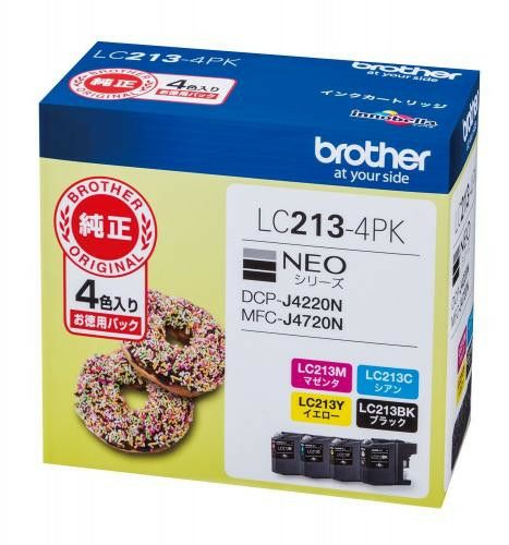 純正 新品未開封 LC213BK C M Y 10個セット ブラザー純正インク LC213-4PK 4色パック